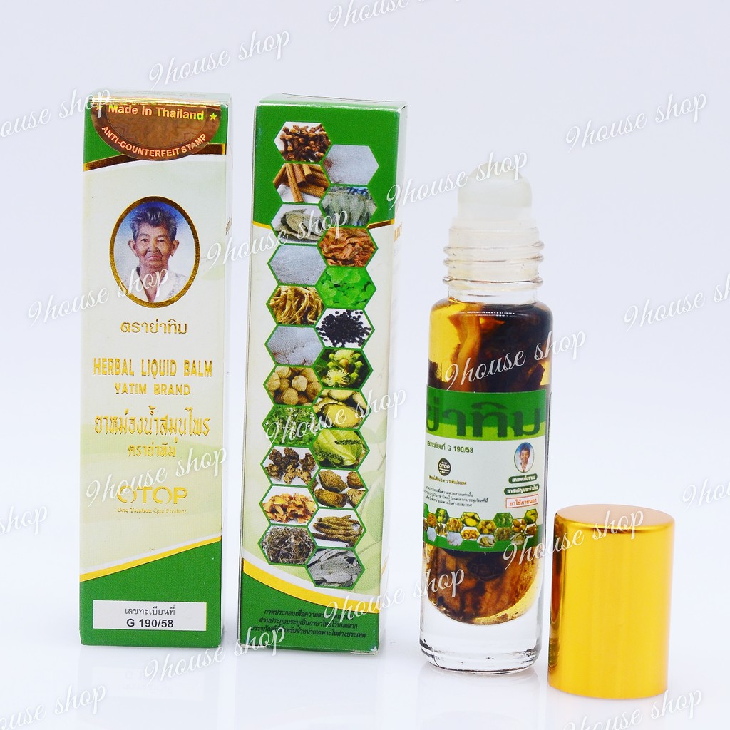 Dầu Nóng 22 Vị Thảo Dược OTOP Herbal Liquid Balm Yatim Brand Thái Lan