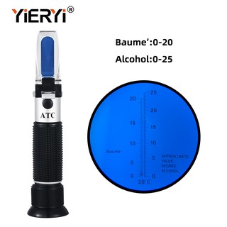 Máy Đo Độ Ngọt Ngào Của Rượu 2 Trong 1 0-20%, 25% alcohol