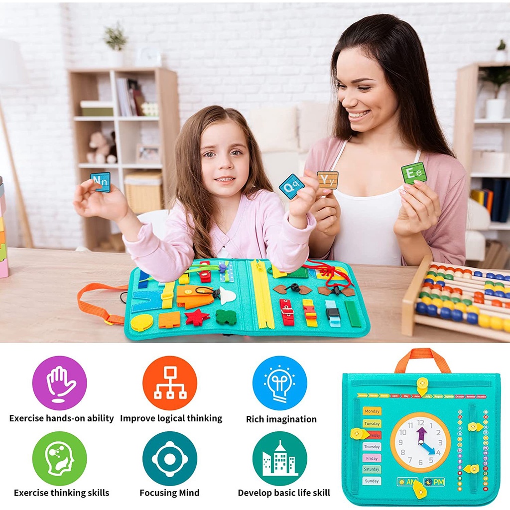 Bảng đồ chơi montessori JOLLYBABY hỗ trợ giáo dục sớm làm quà tặng Giáng sinh/ sinh nhật/ năm mới cho trẻ em