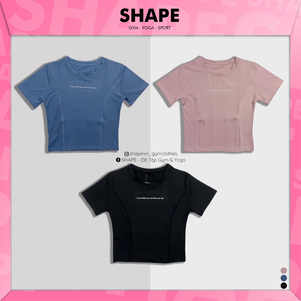Áo croptop tập gym yoga nữ Shape chữ ngực [C112]