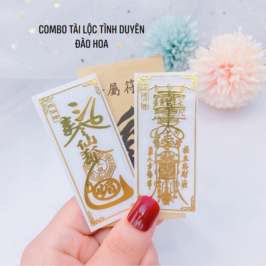 Combo miếng dán linh phù dán điện thoại đẹp lung linh