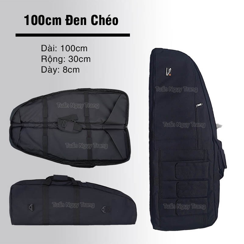 [Dài 1 mét] túi chống sốc đựng cần câu cá màu đen chéo 100cm