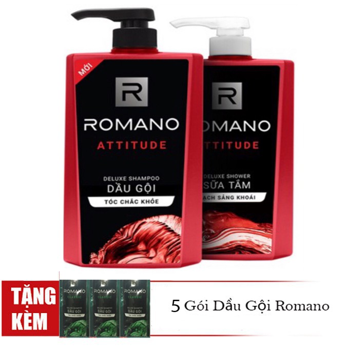 Combo Dầu Gội và sữa Tắm Romano Attitude