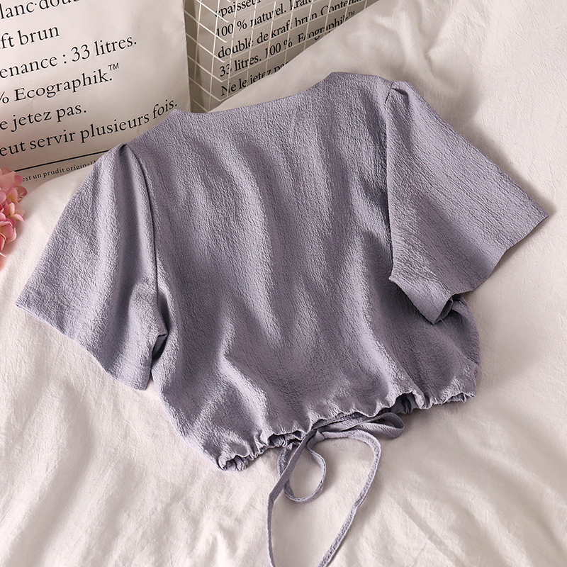 Áo lửng IELGY chất liệu cotton phong cách đáng yêu cho nữ