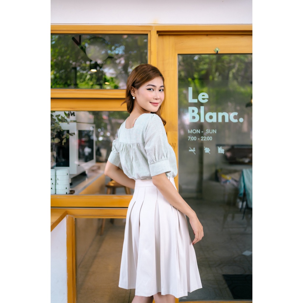 MINX - Chân Váy Via Midi Pleated Skirt