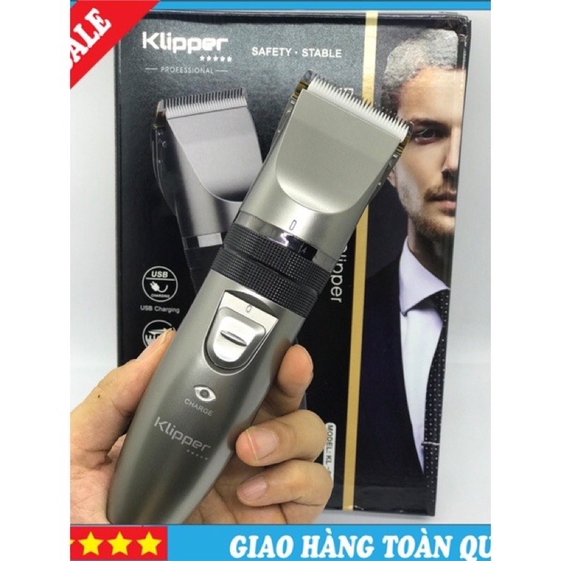 (hàng đẹp-video thật) Tông đơ cắt tóc chuyên nghiệp KLIPPER 0817 bao êm sắc bén công nghệ sạc nhanh