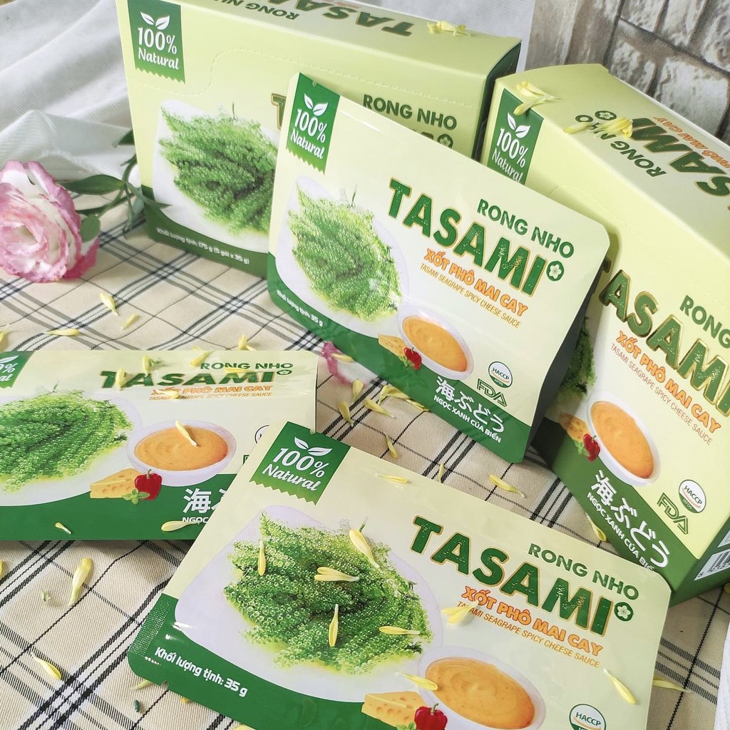 Rong Nho Tasami Kèm Các Vị Xốt 1 gói - Phomai Cay, Xốt Mè Rang, Tương Wasabi