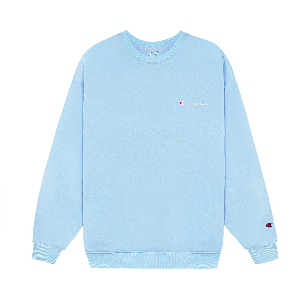 Áo Tay Dài Sweater Champion Chữ Thêu Màu Xanh Dương | BigBuy360 - bigbuy360.vn