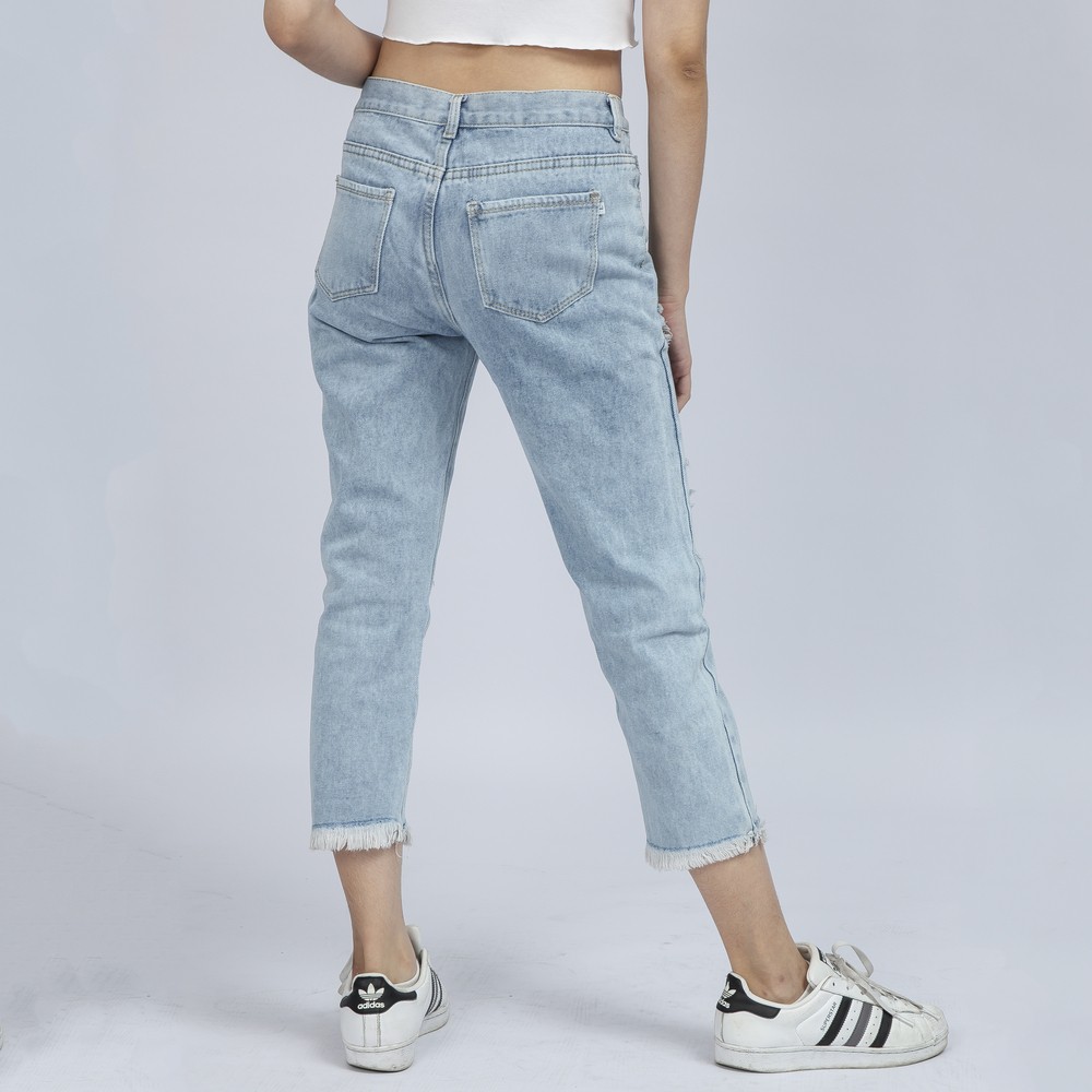 Quần Jean Nữ begy Chữ Thái Chân Tua Co Giãn Thời Trang Cao Cấp QR02. xynhshop999 | BigBuy360 - bigbuy360.vn