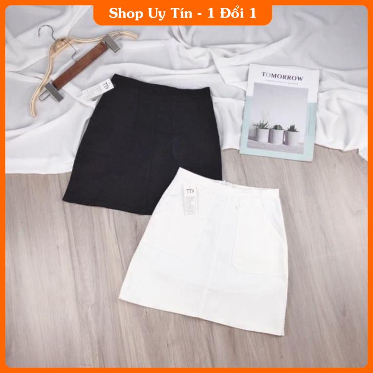 CHÂN VÁY KAKI CHỮ A HAI TÚI LỚN M15 -IB