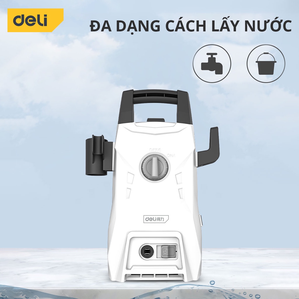 Máy Xịt Rửa DELI Áp Lực Cao - Bảo Hành 36 Tháng - Phun Rửa Đa Năng, Tối Đa Công Suất, Tiết Kiệm Điện Năng - Dáng Đứng