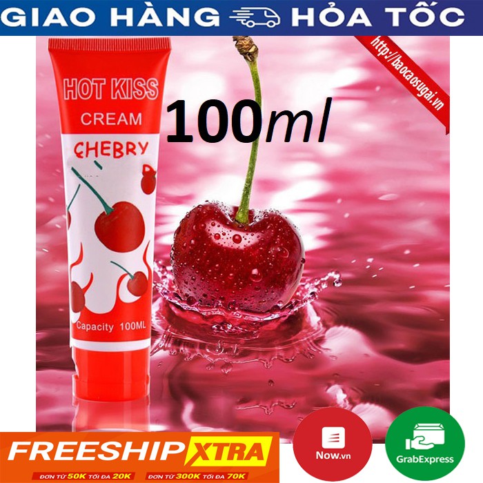 Gel bôi trơn vùng kín Hot Kiss Hương Cherry 100ml cam kết hàng chính hãng