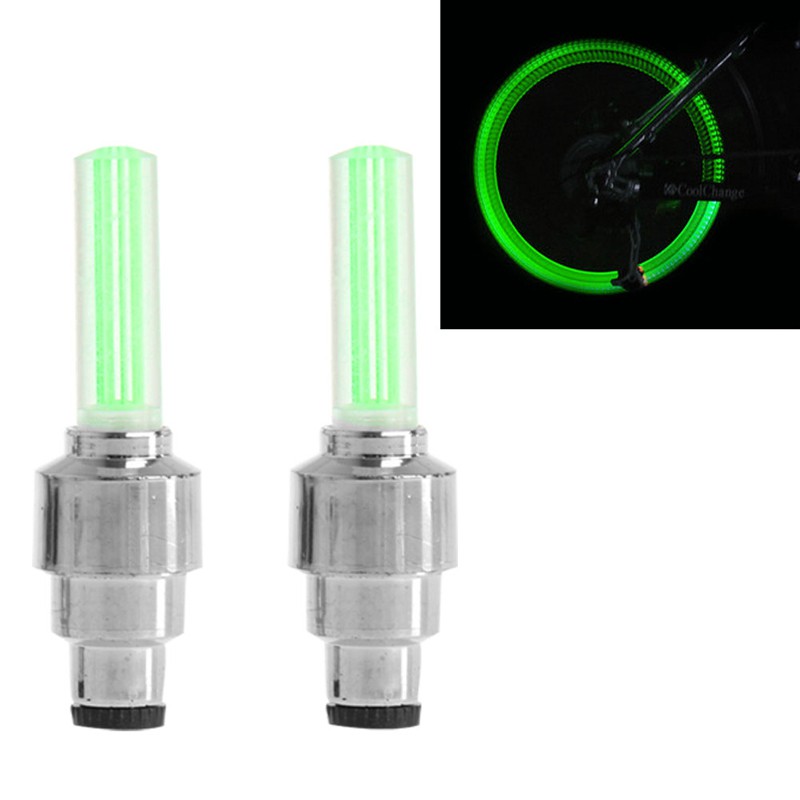 2 Đèn Led 4 Màu Gắn Van Xe Đạp