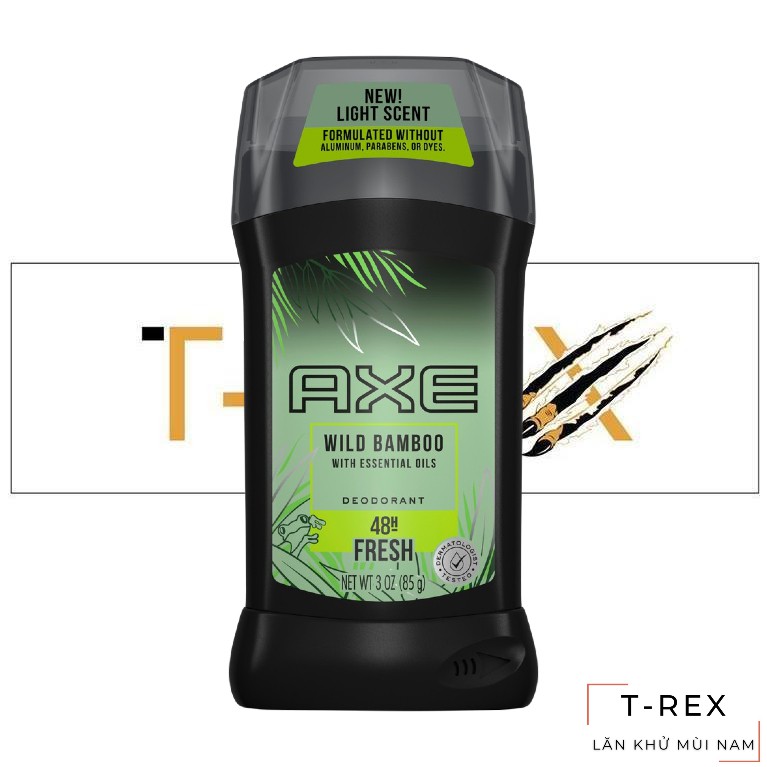 [FREESHIP] Lăn Sáp Khử Mùi Axe WILD BAMBOO 85gr (Sáp Xanh Trong)