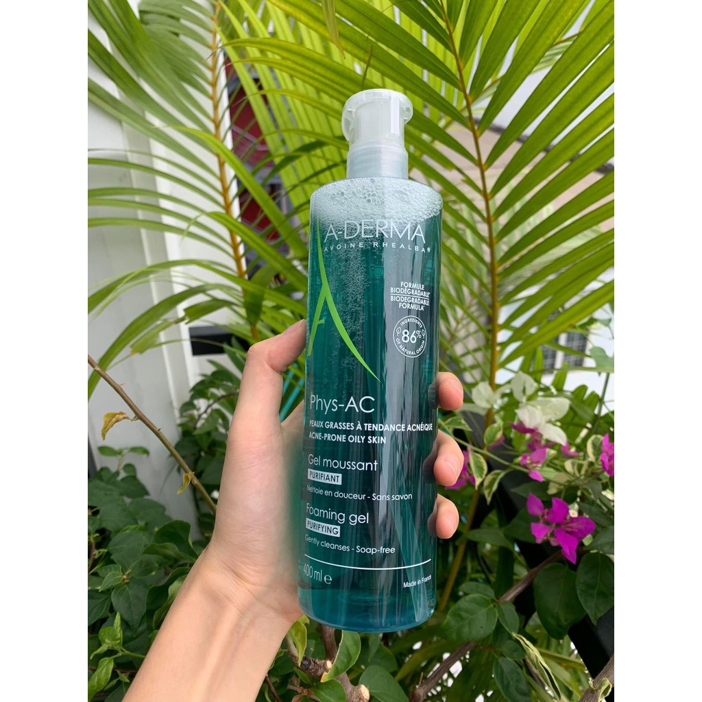 Sữa rửa mặt Aderma  Gel dành cho da dầu, mụn, nhạy cảm 200ml và 400ml