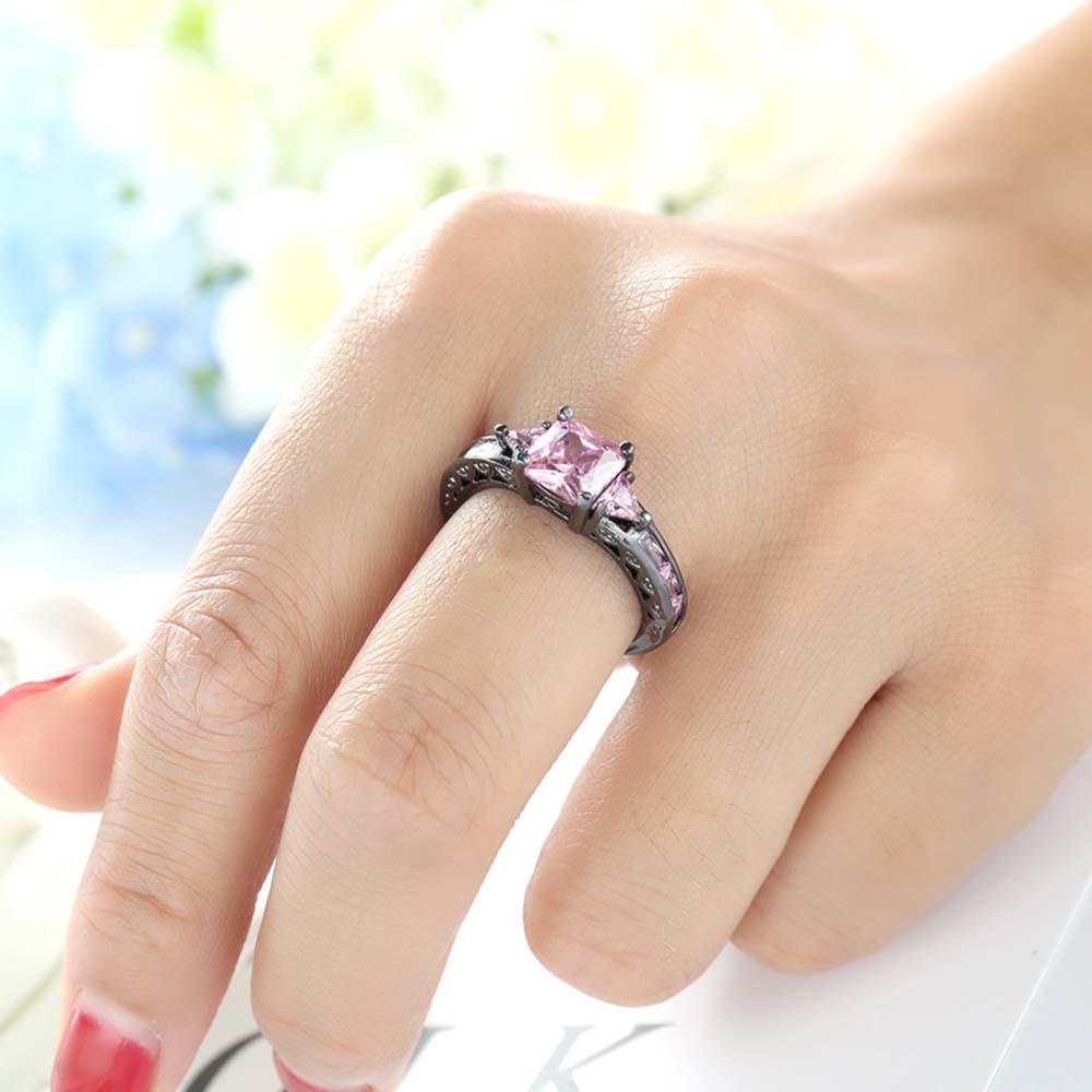 Nhẫn Đính Đá Sapphire Thời Trang Phong Cách Vintage|Nhẫn Đính Đá Đen Thời Trang Cho Nữ|Đầy Đủ / Nhiều Màu