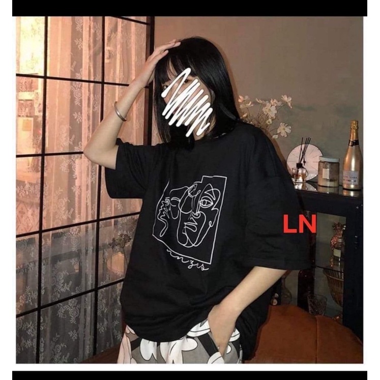 Áo phông 2 mặt người ô vuông TH6