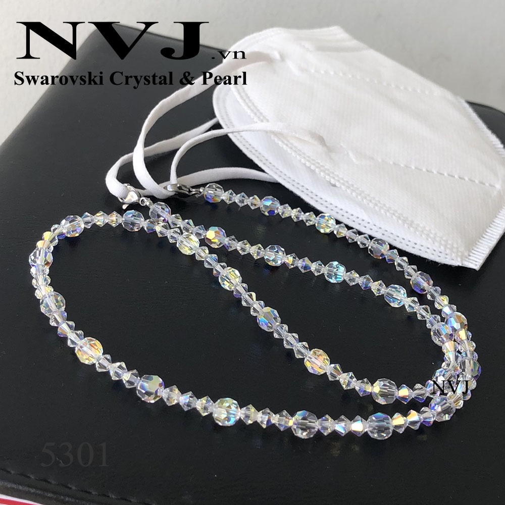 SWAROVSKI - Dây đeo khẩu trang/ mắt kính/ điện thoại/ thẻ tên, vòng tay, vòng cổ… với pha lê Áo cao cấp lấp lánh