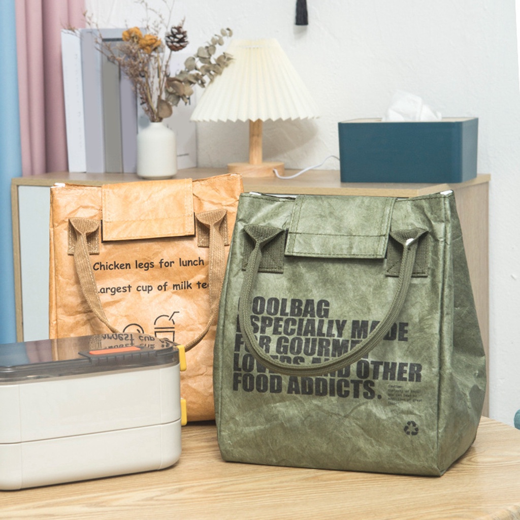 [Fenteer1] Túi Tote Đựng Hộp Cơm Trưa Đa Năng Chống Nước Có Thể Tái Sử Dụng