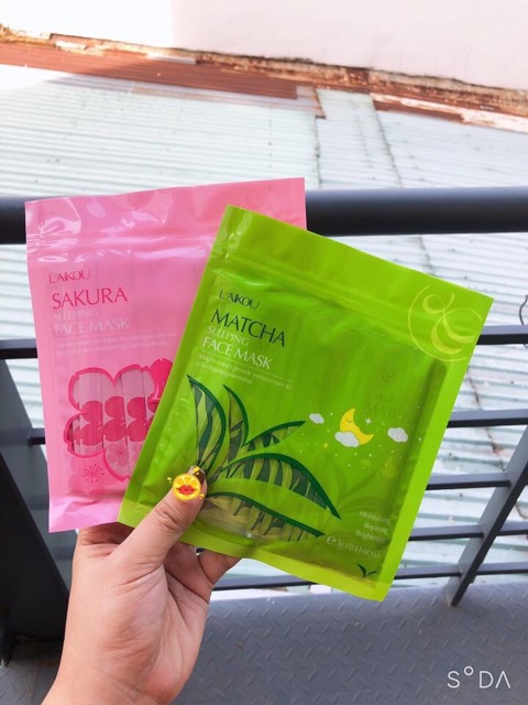 MẶT NẠ NGỦ MATCHA SAKURA LAIKOU