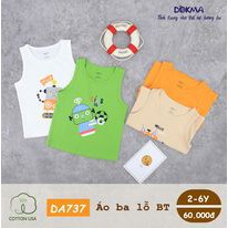 (2-6Y) Áo ba lỗ vải cotton cho bé - DOKMA