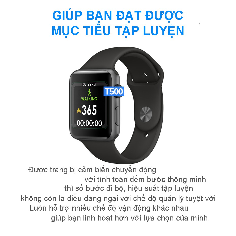 Đồng hồ thông minh chống nước bán chạy nhất 2020 - SMART WATCH Series 5 T500 - Thiết kế thời thượng hiện đại