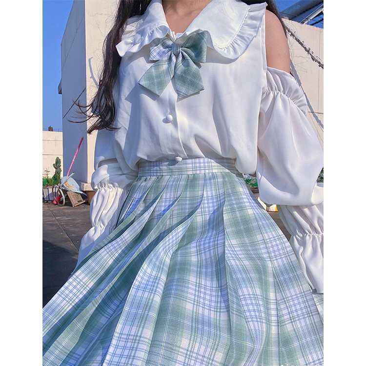 Hormones chân váy xếp ly tennis caro dáng ngắn vintage Thời Trang ulzzang Nhật Bản