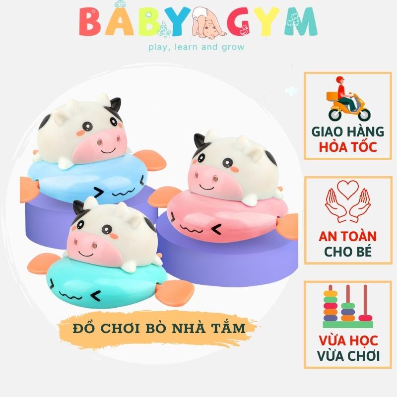 Đồ Chơi Bò Sữa Thả Bồn Tắm Cho Bé Dễ Thương – Đồ Chơi Dây Cót Nhà Tắm Mini Hình Bò Sữa