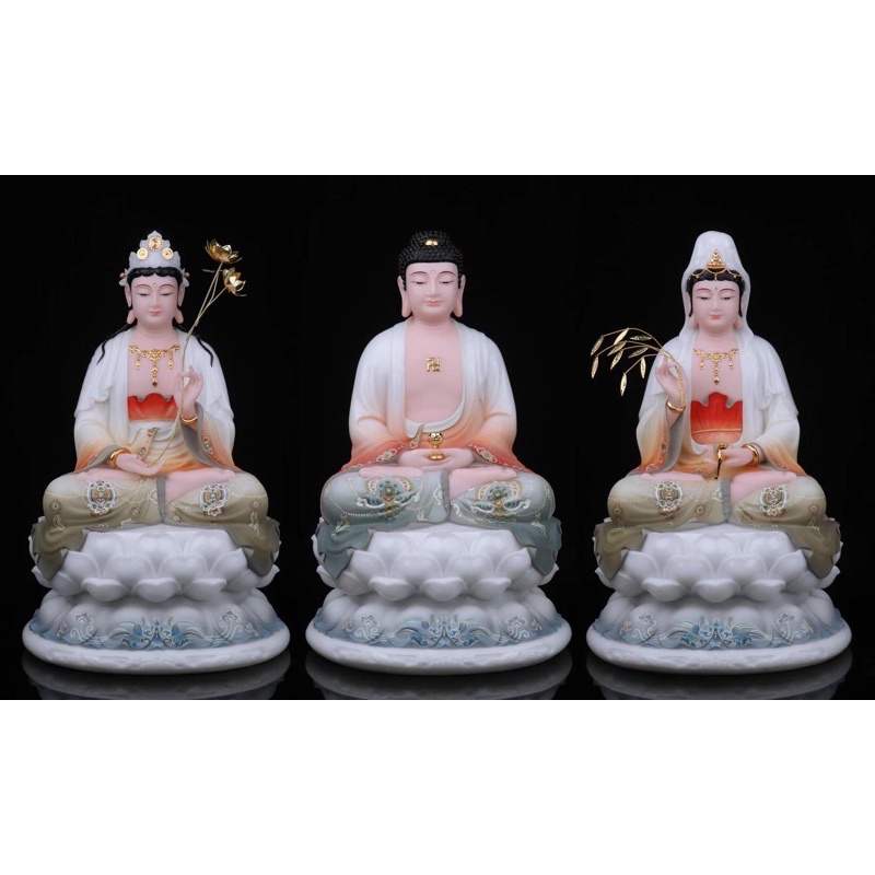 TƯỢNG QUAN ÂM ÁO GẤM NGỒI ĐÀI SEN TRẮNG XANH ĐÁ CAO CẤP