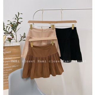 chân váy ngắn xếp ly nhỏ chân xòe nhún bèo hàng chuẩn quảng châu mã CVN03