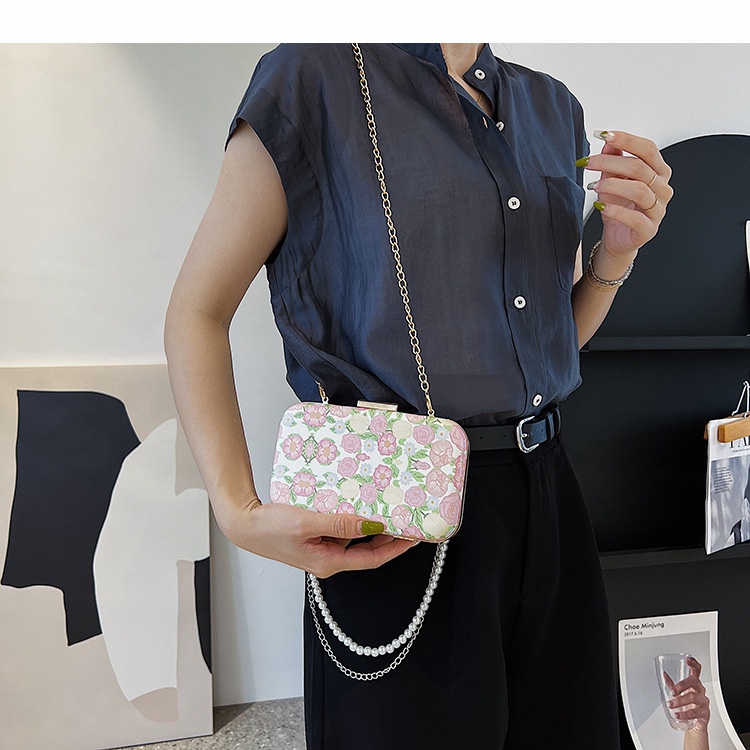 Túi đeo vai IELGY dây xích in họa tiết tinh tế thời trang cho nữ