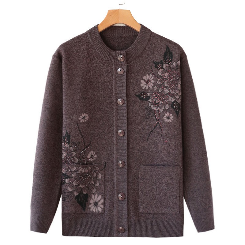 Áo khoác len cardigan _áo len trung niên nữ cúc cài  phong cách sang trọng món quà tặng ý nghĩa cho bà cho mẹ | BigBuy360 - bigbuy360.vn