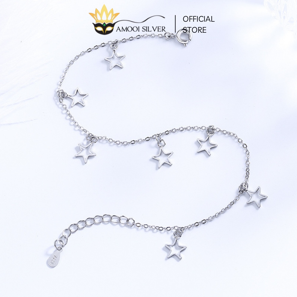 Lắc chân bạc S925 dãy ngôi sao - Amooi Silver AC39