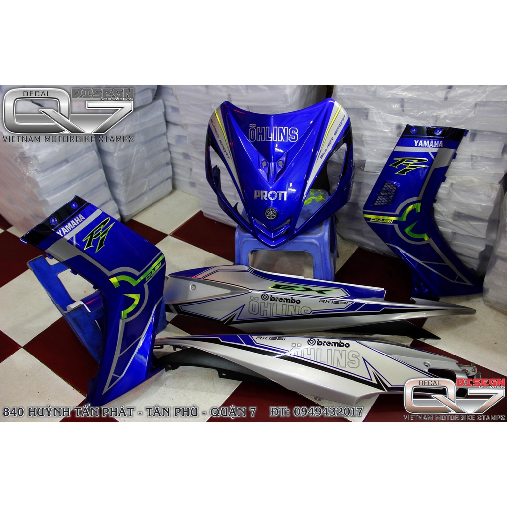 TEM RỜI EXCITER 2010 XANH BẠC