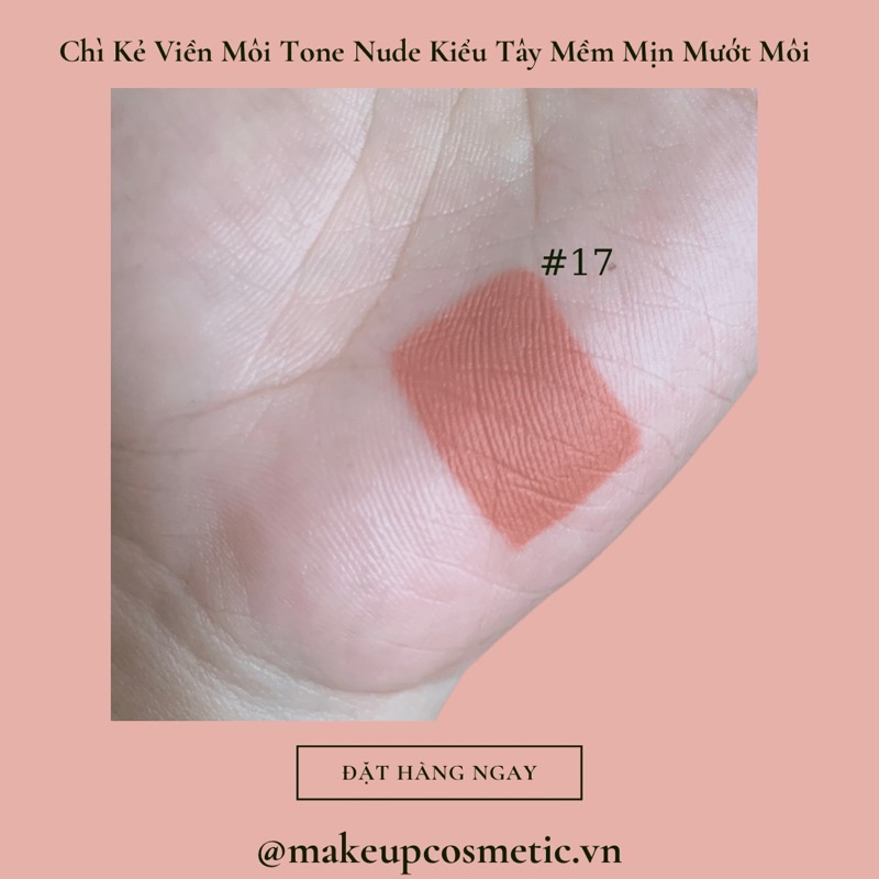 Chì Kẻ Viền Môi Tone Nude Lip Liner Hot Trend Kiểu Tây Mềm Mịn Mướt Môi
