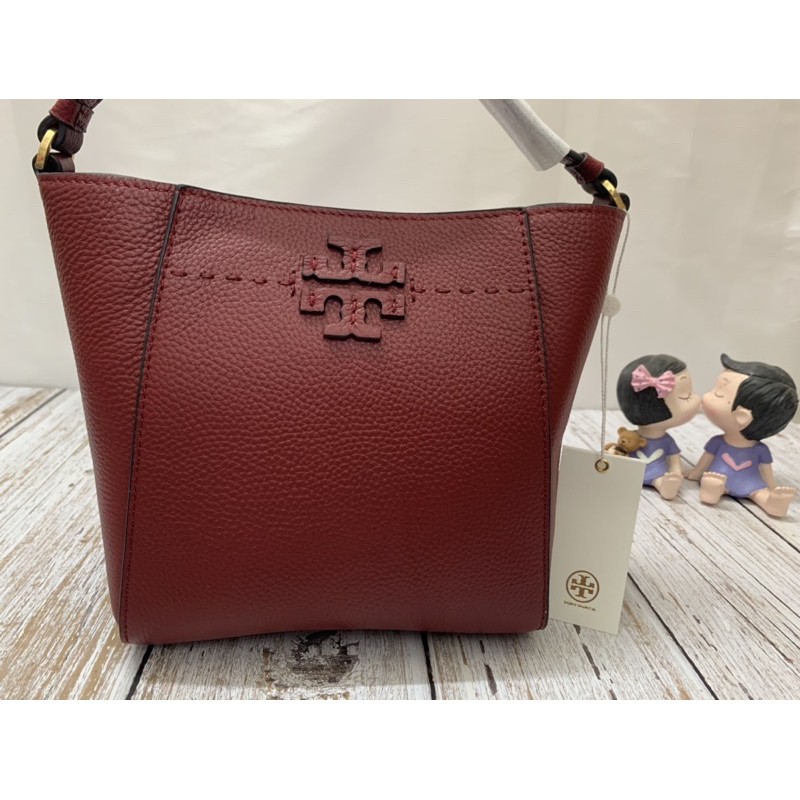 ⚡️Túi Bucket đỏ - da thật - xuất dư - sẵn hàng⚡️