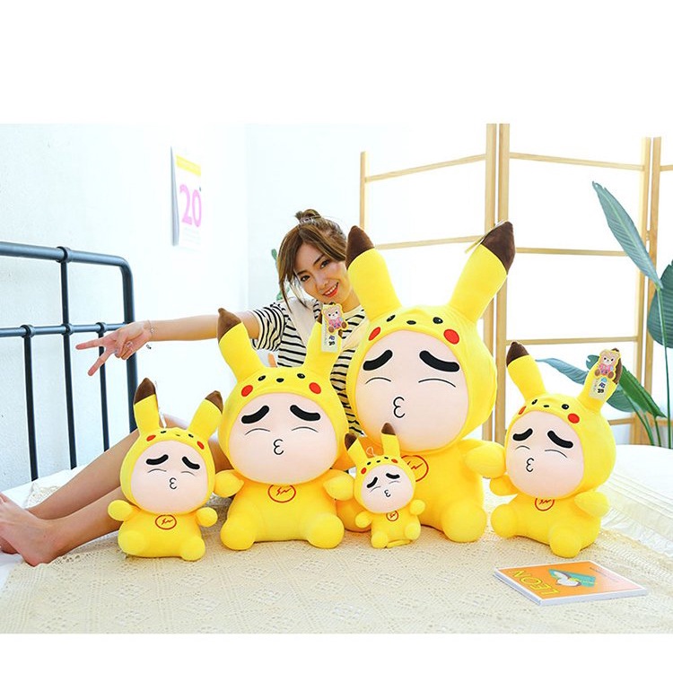 GẤU BÔNG SHIN PIKACHU HOT 2021 VẢI MINISO (27CM---&gt;80CM)