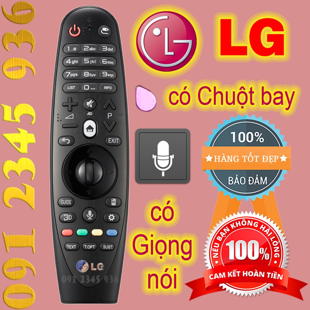 Remote Điều khiển tivi LG mẫu năm 2015 có Chuột bay có Giọng nói và tặng Pin Magic Remote AN-MR600 Made in KOREA