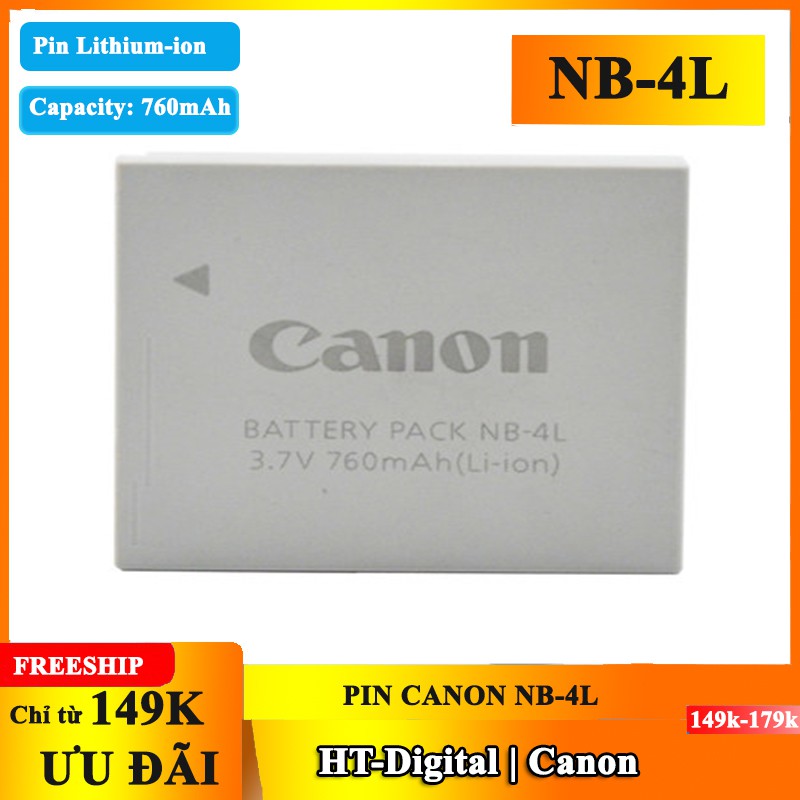 Pin máy ảnh Canon NB-4L (Bảo hành 6 tháng)