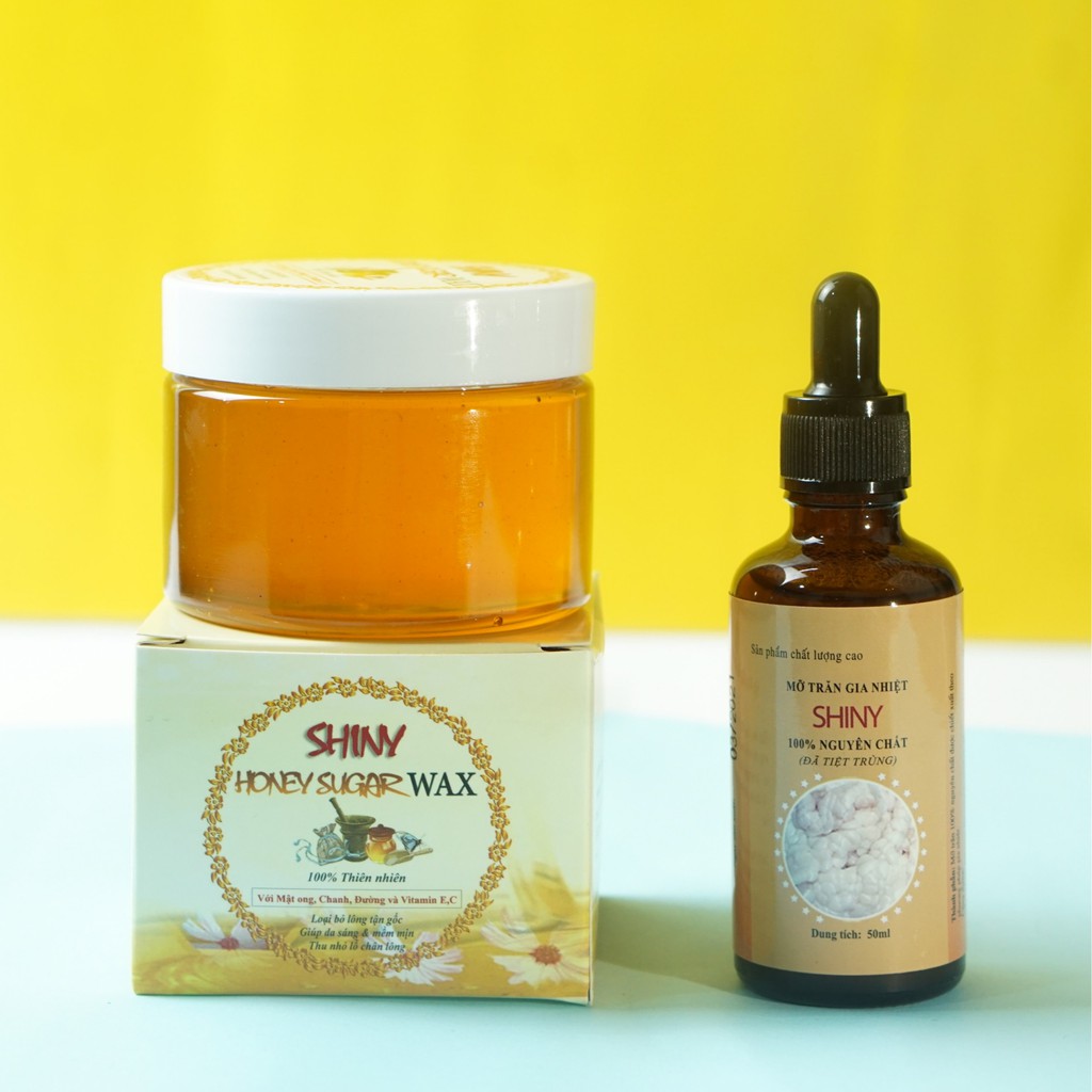 Combo Triệt Lông Sáp Wax + Mỡ Trăn Shiny Handmade (Tặng Kèm Dụng Cụ Wax)