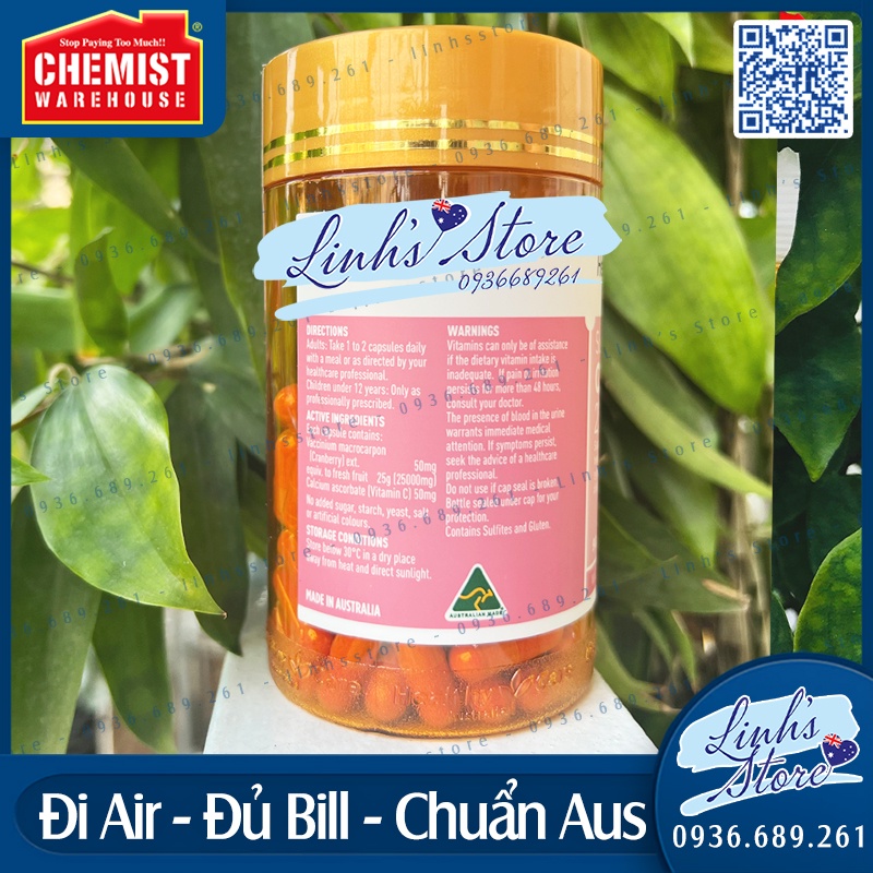 Healthy Care Super High Strength Cranberry 25000 💙 Chemist Warehouse - Úc