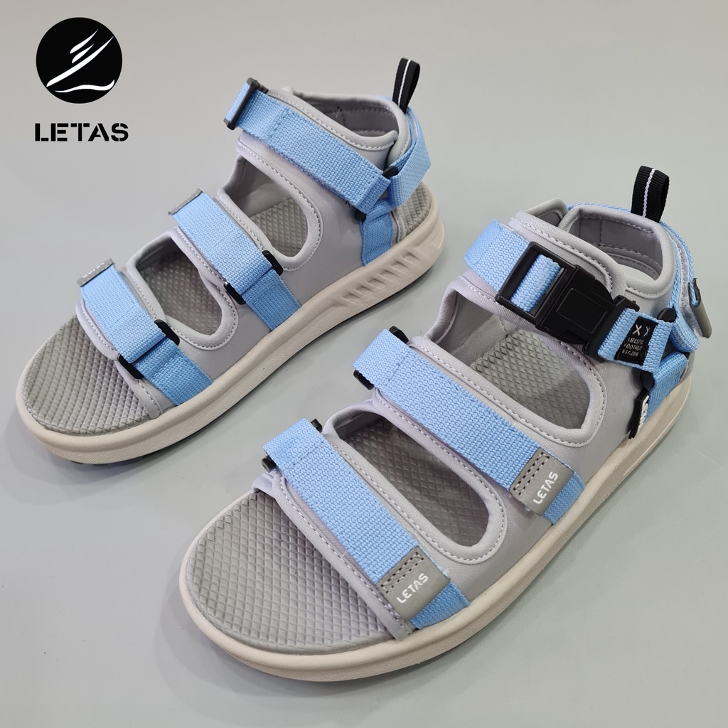 Sandal Unisex Letas D8830 Xanh ngọc ghi
