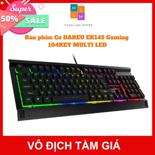 Bàn phím Cơ Dareu EK145 Gaming 104KEY MULTI LED 4.9 New