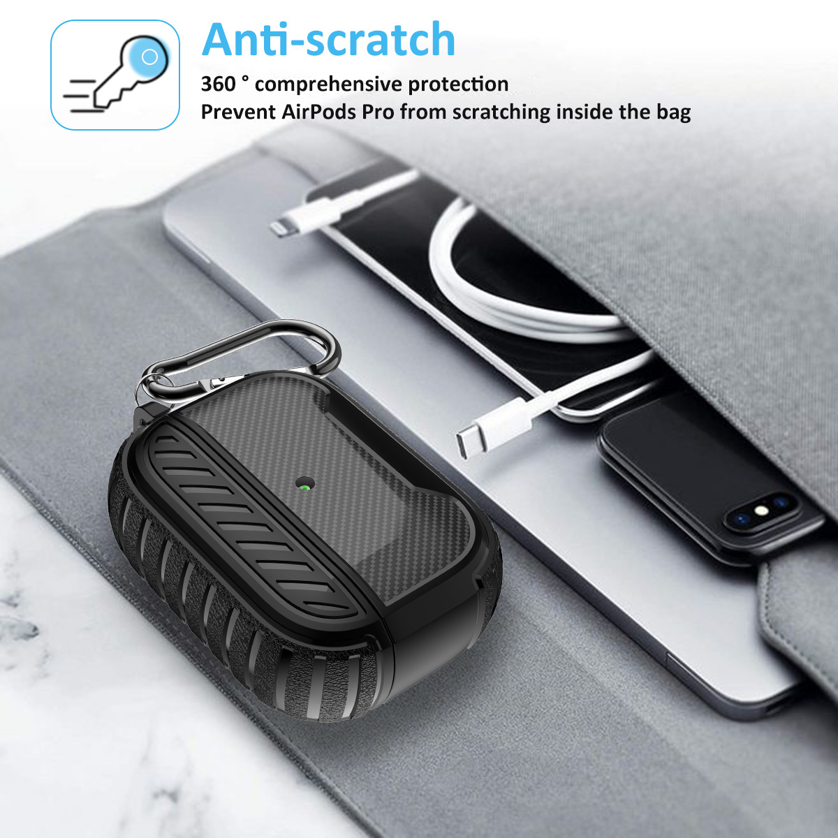 Vỏ bọc hộp sạc tai nghe chống sốc cho Apple Airpods Pro | BigBuy360 - bigbuy360.vn