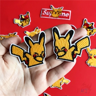 Miếng Dán Ủi Thêu Hình Pikachu Dễ Thương