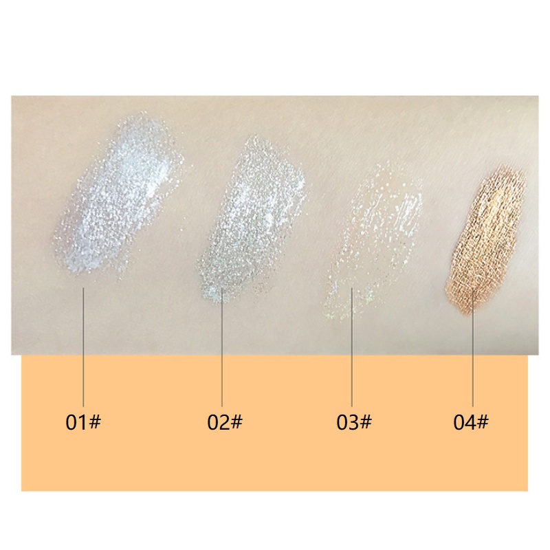 Phấn mắt trang điểm dạng lỏng màu kim tuyến trắng lấp lánh tinh tế