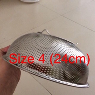 [R] Rổ/ Thau inox 304, size 4 (24cm), hàng xuất Nhật hay hàng Thái