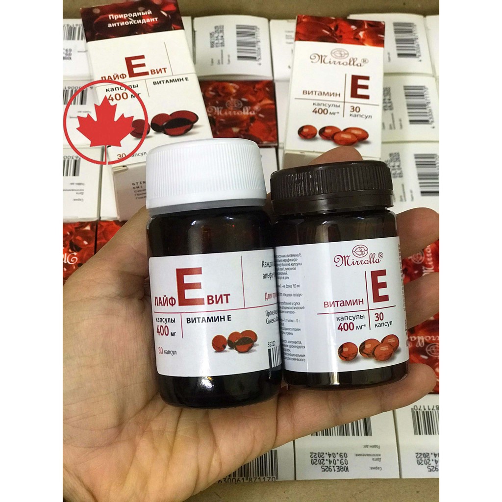 [Chuẩn Auth] Vitamin E 400 (Tổng hợp các vitamin E đỏ 400mg chính hãng Nga)