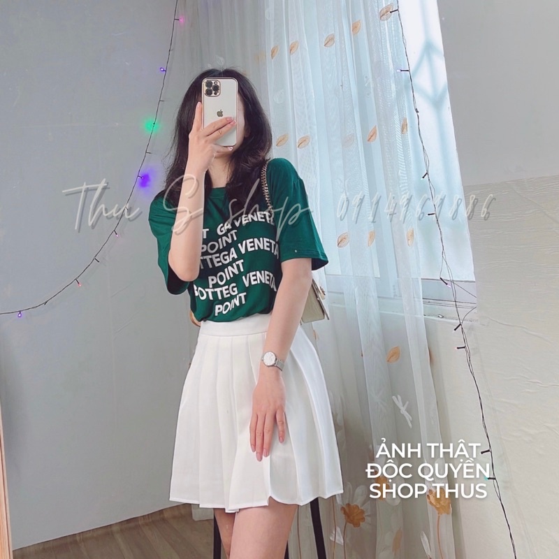Áo Phông Xanh Hottrend Phong Cách Unisex In Chữ Form Rộng Chất Cotton Mềm Mịn THUS1143