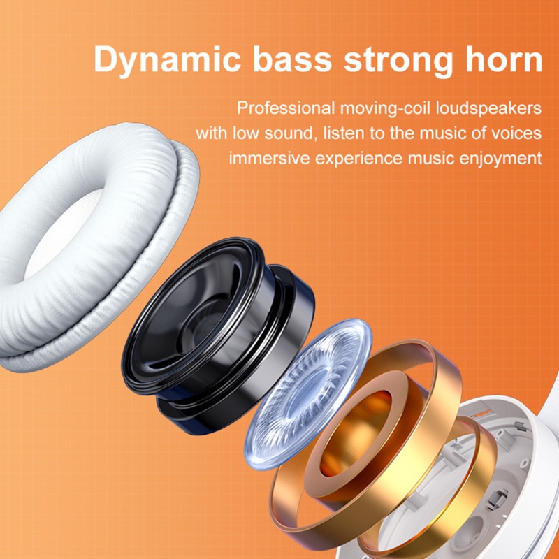 Tai Nghe Trùm Đầu Bluetooth 5 1H Hifi Hỗ Trợ Thẻ Nhớ TF Và Phụ Kiện